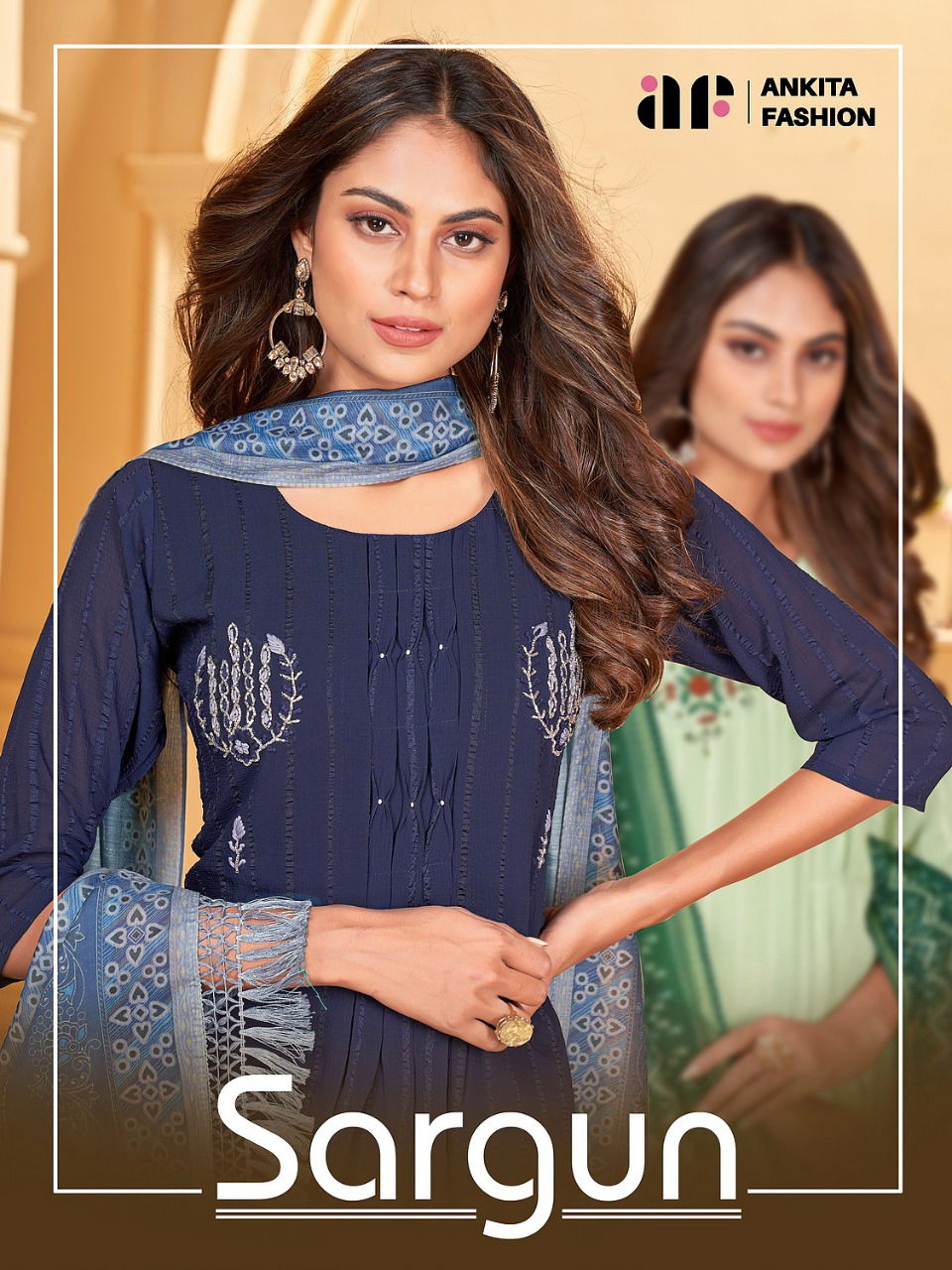 Ankita Sargun Heavy Designer Wear Wholesale Georgette Readymade Salwar Suits Catalog